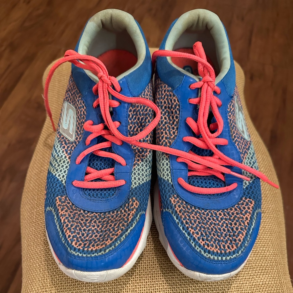 Skechers Blue and Pink Women's Sneakers